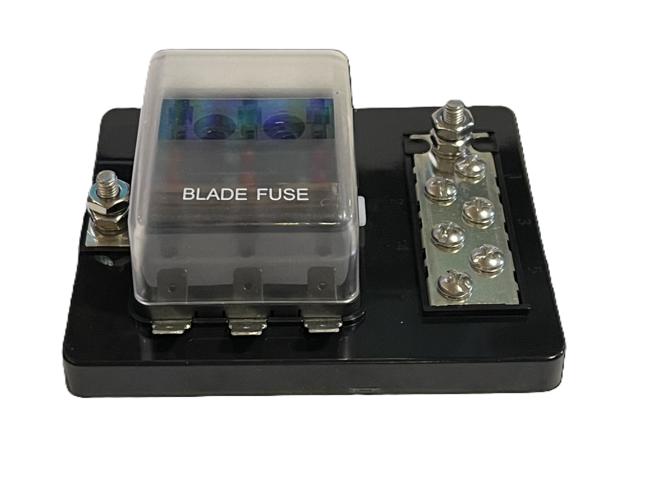 Fuse holder with LED, with - busbar